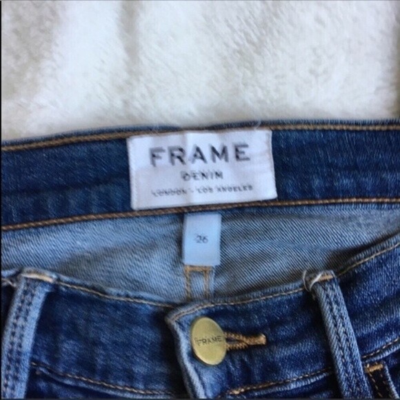 FRAME Denim Le Skinny‎ de Jeanne Jeans 26 Winter High Waist High Boots Comfy - Picture 12 of 12